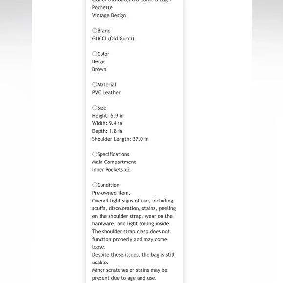 Gucci Beige and Dark Brown Crossbody Bag - Picture 16 of 16